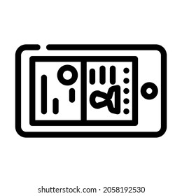photographing documents viewfinder line icon vector. photographing documents viewfinder sign. isolated contour symbol black illustration