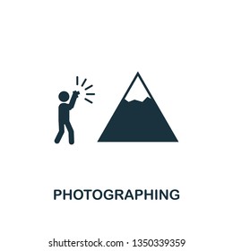 Photographing icon. Creative element design from tourism icons collection. Pixel perfect Photographing icon for web design, apps, software, print usage.