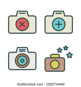 photographing icon set. vector set about photo camera icons set.