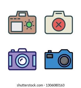 photographing icon set. vector set about photo camera icons set.