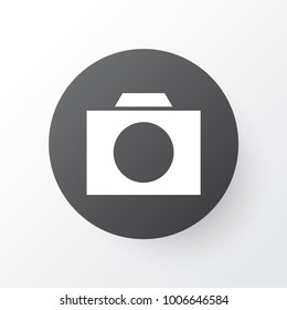 Photographing icon symbol. Premium quality isolated photo apparatus element in trendy style.