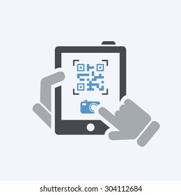 Photographing qr code