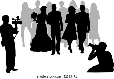 photographing wedding ceremony