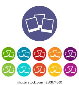 Photographs flat icon