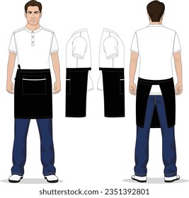 Photographs of various stylish clothes such as shirts, pants and aprons