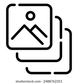 Photography Album icon for web, app, infographic, etc