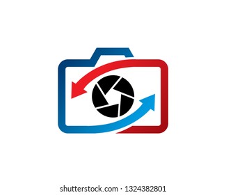 Photography and Arrow Logo Template, Icon, Symbol - Vector