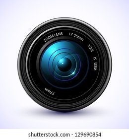 Photography background, camera photo lens with flare