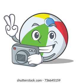 Photography ball character cartoon style