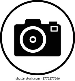 Photography, Black Camera icon / vector design