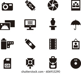 PHOTOGRAPHY black icons pack