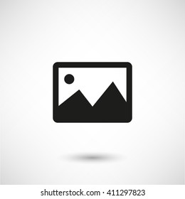 photography - black vector   icon with shadow