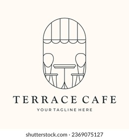 photography cafe line art logo vector minimalist illustration design, restaurant and coffee shop symbol design