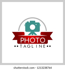 photography camera concept logo icon vector