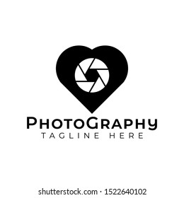 photography camera concept logo icon vector template