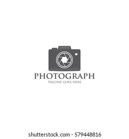 photography camera concept logo icon vector template