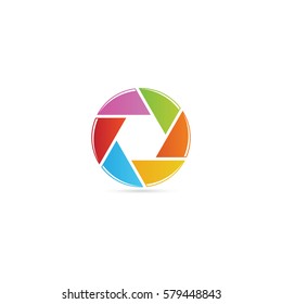 photography camera concept logo icon vector template