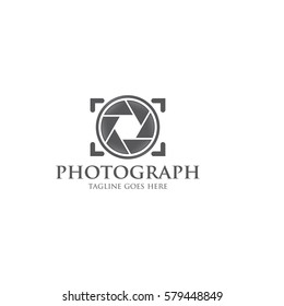 photography camera concept logo icon vector template