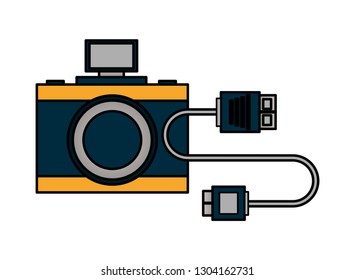 photography camera and connector cable