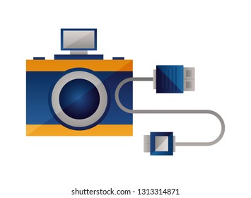 photography camera and connector cable