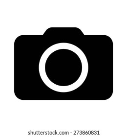 Photography camera or digital camera flat vector icon for apps and websites