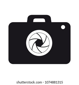 Photography Camera Icon For Apps And Websites - Vector Illustration - Isolated On White Background