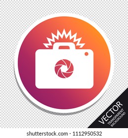 Photography Camera Icon For Apps And Websites - Vector Illustration - Isolated On Transparent Background