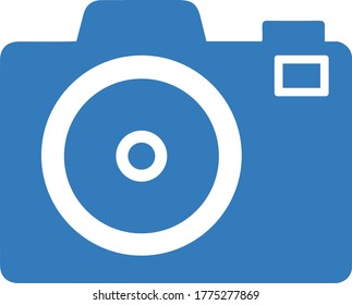 Photography, Camera icon / blue vector design
