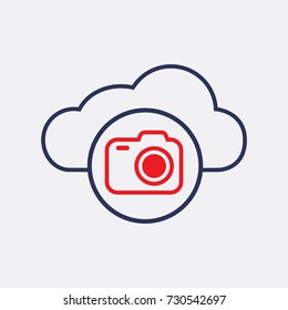 Photography Camera Icon Flat Isolated Vector Graphic 