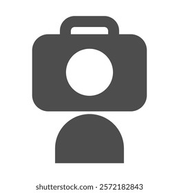 Photography camera icon logo design illustration