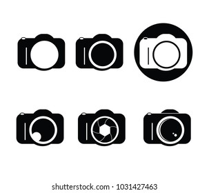 photography camera icon logo vector design template