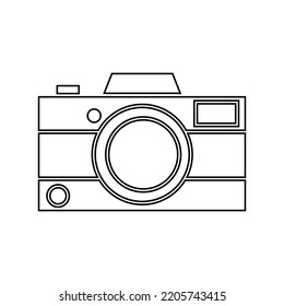 Photography camera icon logo vector