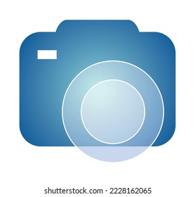 photography camera icon on white background