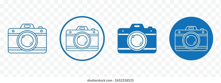 Photography camera icon set. Flat black and white style. Apature and lens flare. camera icon vector. camera icon Vector illustration in black eps 10