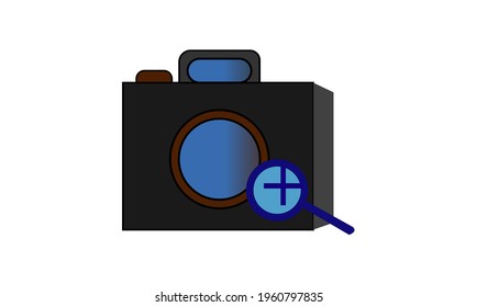 Photography Camera Icon Template Flat Illustration Design