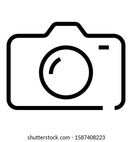 Photography camera icon. Vector graphics.