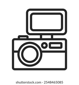 Photography camera icon vector. photo illustration sign. focus symbol.