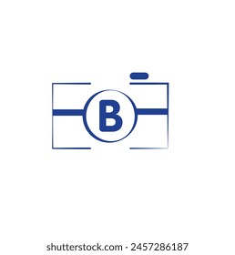 Photography  camera Latter B icon Logo vector