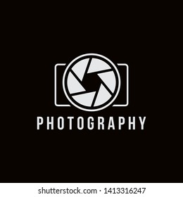 Photography, camera, lens logo template