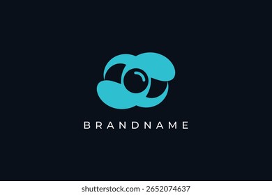 fotografia câmera lente logotipo vetor minimalista design ilustração. Ícone Visão. Símbolo de fotografia.