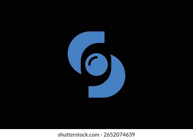 fotografia câmera lente logotipo vetor minimalista design ilustração. Ícone Visão. Símbolo de fotografia.