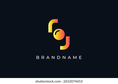 fotografia câmera lente logotipo vetor minimalista design ilustração. Ícone Visão. Símbolo de fotografia.