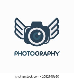 photography camera lens wing logo