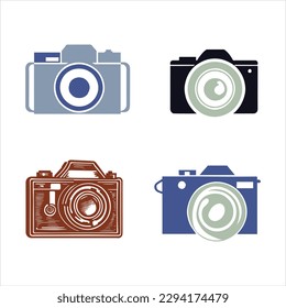 Photography Camera Logo Design Vector 