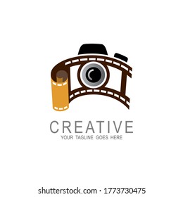 Photography camera logo icon vector template