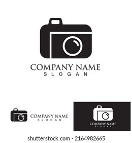 fotografía imagen logotipo icono diseño vectorial de la cámara aislado en fondo negro