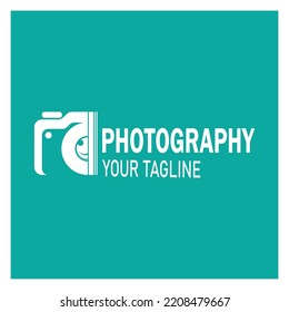 Fotokamera-Logo Symbol, Vektordesign-Vorlage einzeln auf schwarzem Hintergrund