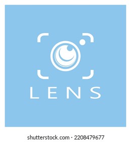 photography camera logo icon vector design template isolated on black background