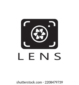 fotografía imagen logotipo icono diseño vectorial de la cámara aislado en fondo negro