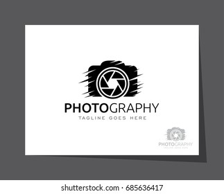 photography camera logo icon vector template